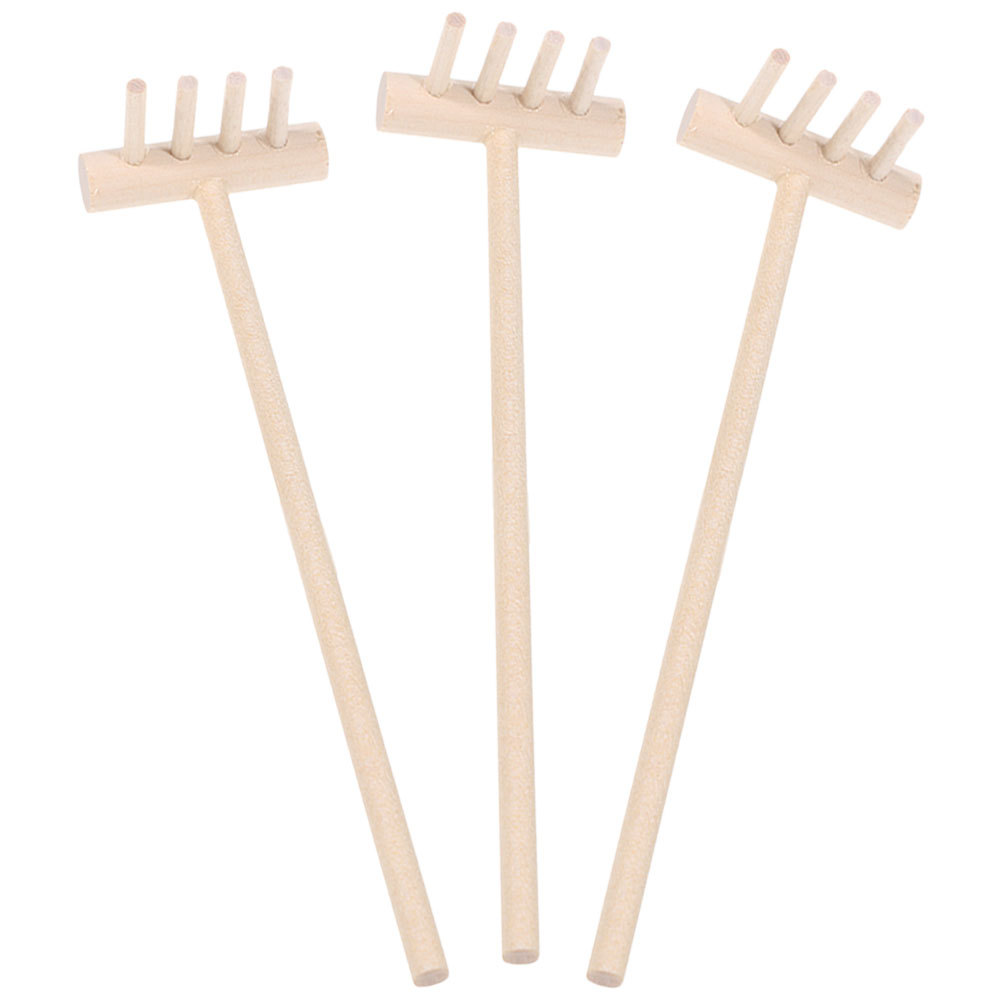 Gardening Tools Wholesale - 3pcs Bamboo Mini Rake Set For