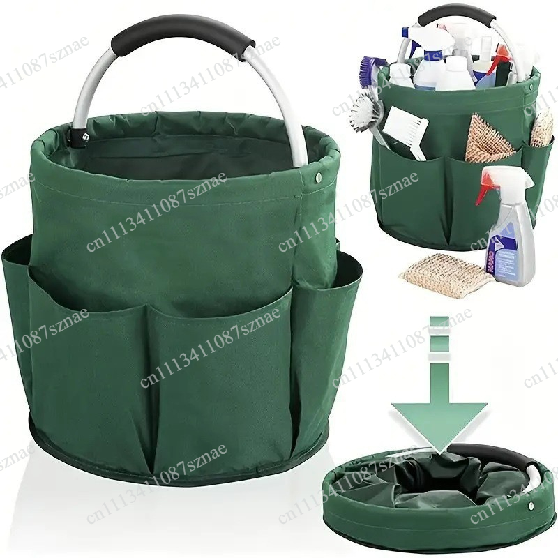Gardening Tools Basket - Foldable Picnic and Garden Tool Carrier,