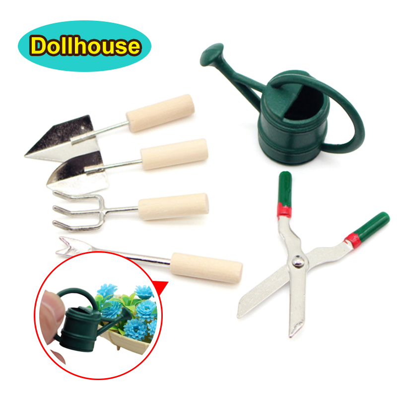Gardening Tools Australia - 1/12 Dollhouse Simulation Watering Can Spade
