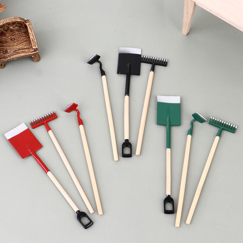 Gardening Tools Australia - 3Pcs 1:12 Dollhouse Miniatures Gardening Shovel