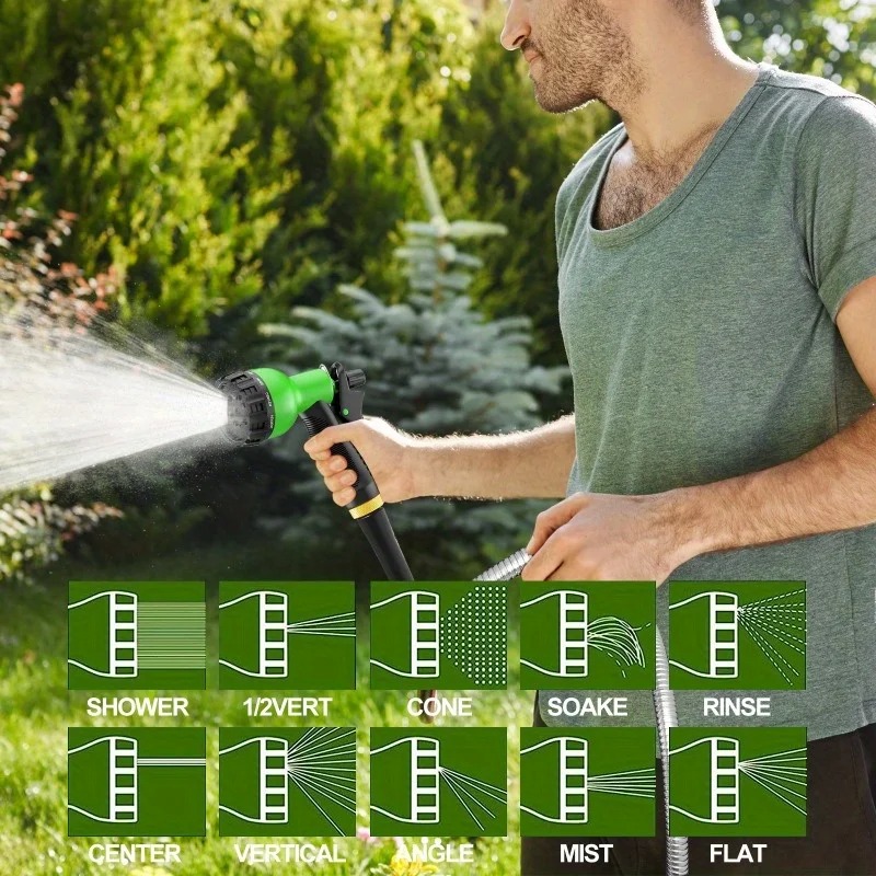 8 Mode High Pressure Garden Wa - Gardening Tools Youtube review and price