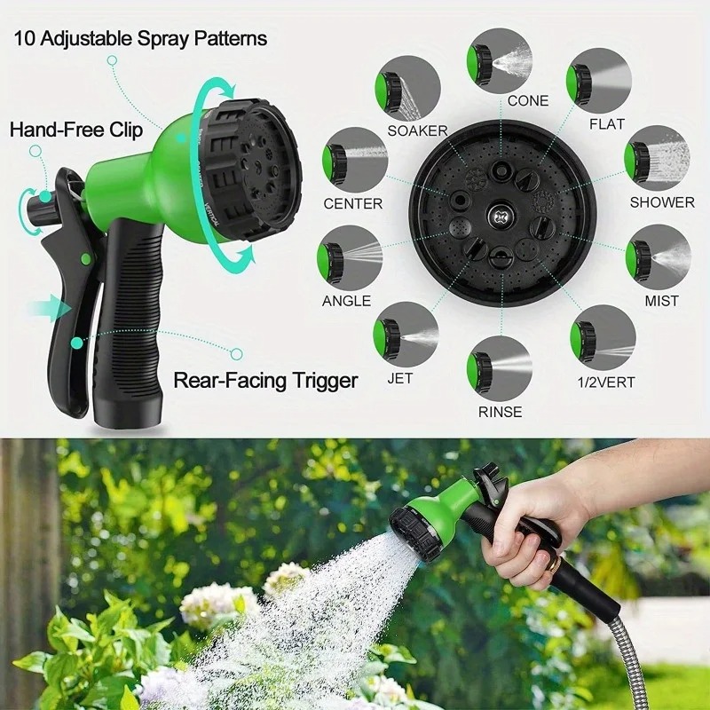 8 Mode High Pressure Garden Wa - Gardening Tools Youtube review and price