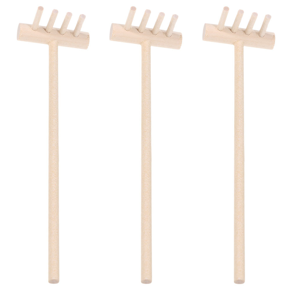 3pcs Bamboo Mini Rake Set For  - Gardening Tools Wholesale review and price
