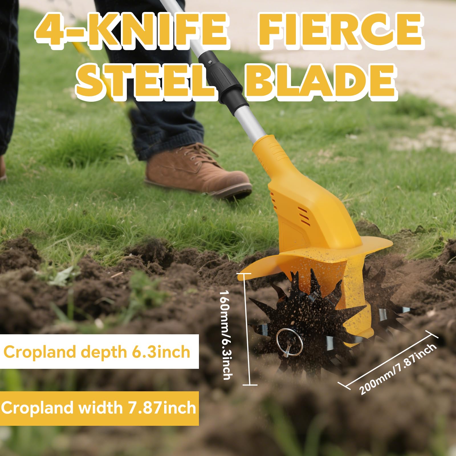 330RPM Brushless Cordless Till - Gardening Tools Rake review and price