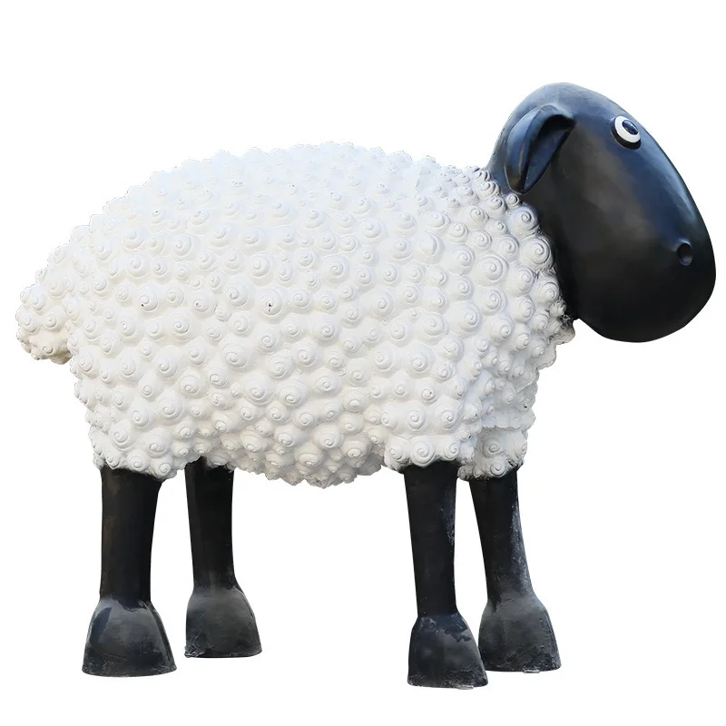 Cartoon sheep sculpture outdoo - Gardening Tools Cartoon review and price