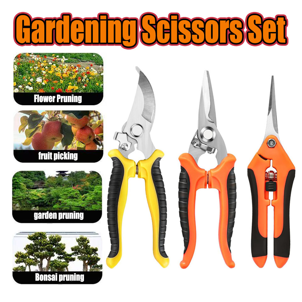 3PCS Gardening Scissors Set Er - Gardening Tools Pink review and price