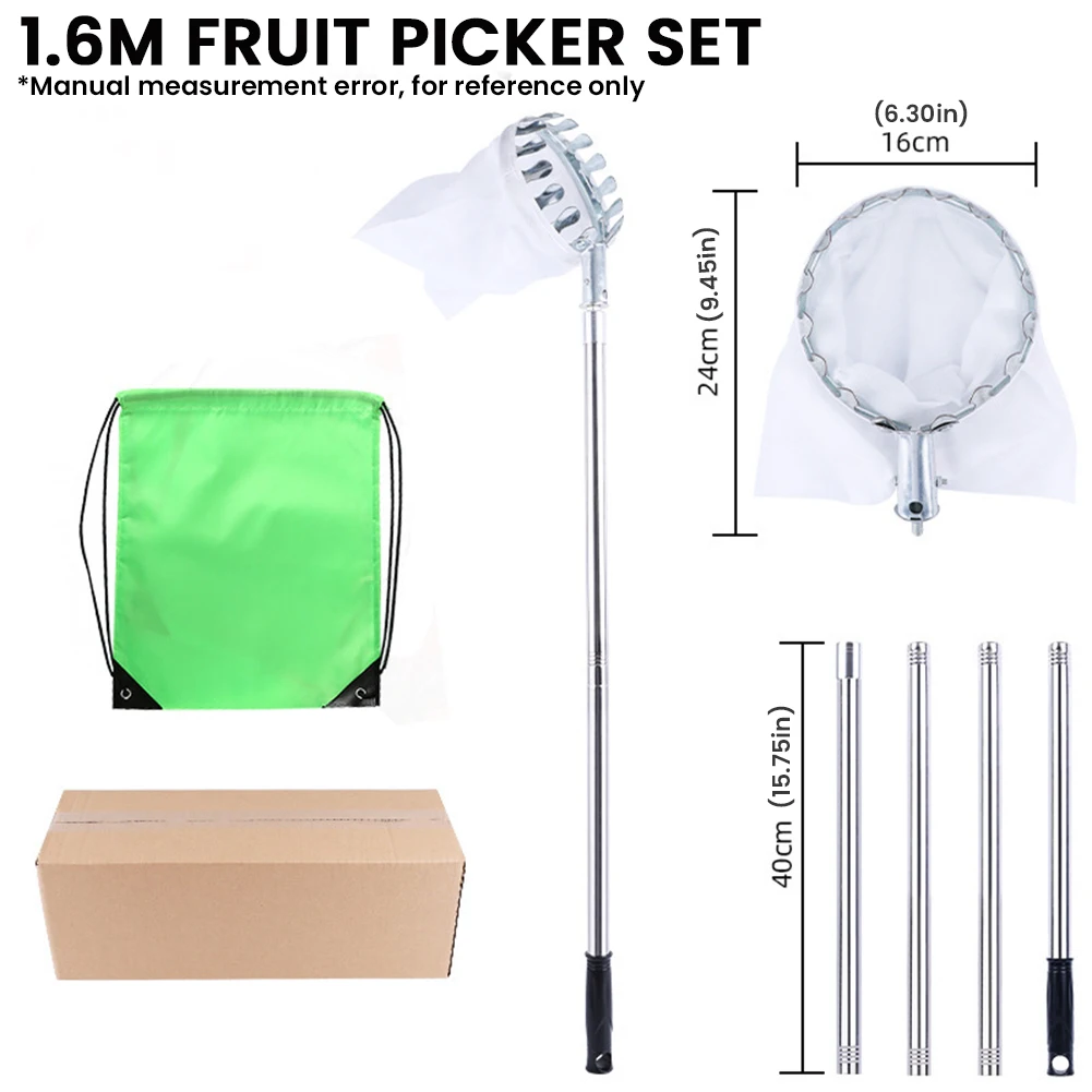 1.6-4M Fruit Picker Tool Metal - Gardening Tools Basket review and price