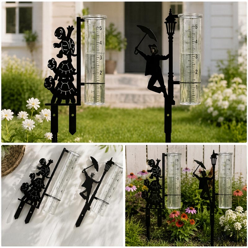 Metal Garden Rain Gauge Stake  - Gardening Tools Youtube review and price