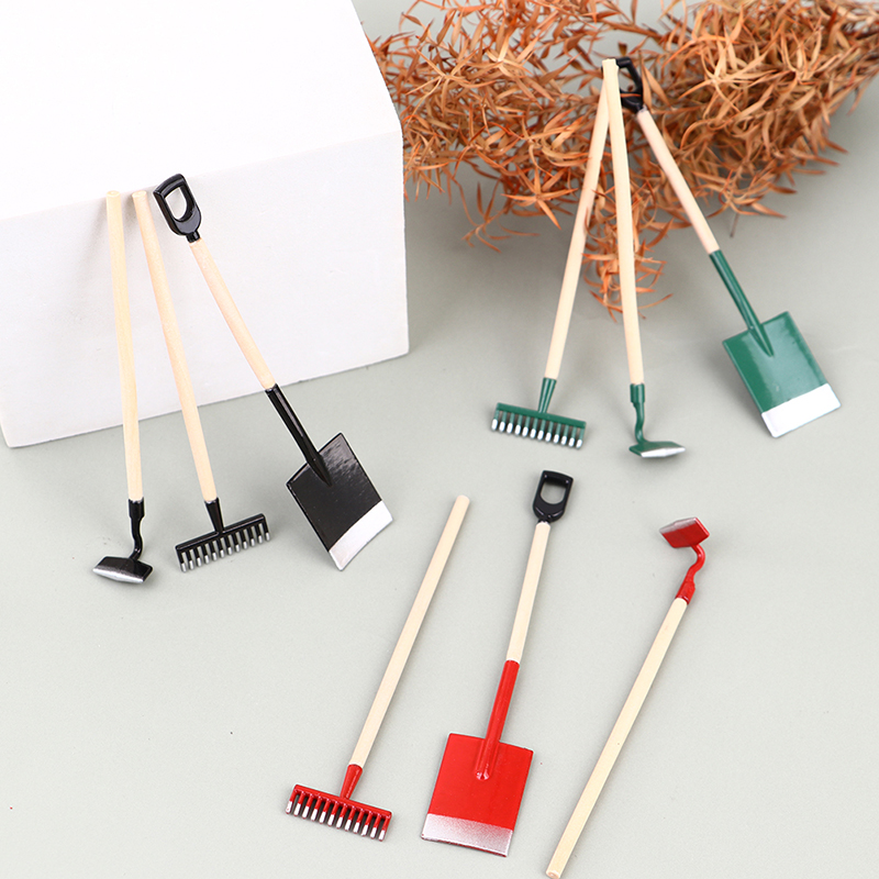 3Pcs 1:12 Dollhouse Miniatures - Gardening Tools Australia review and price