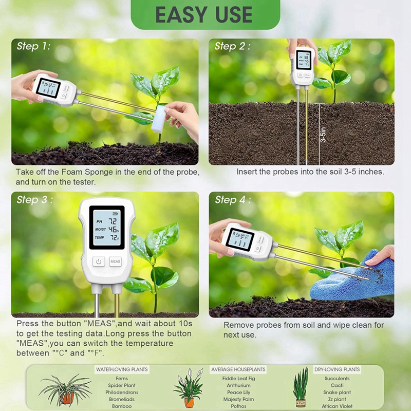 3 in 1 Soil Moisture Meter, Di - Soil Ph Meter review and price