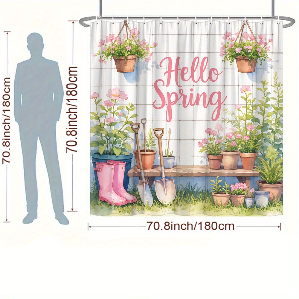Watercolor Hello Spring Garden - Gardening Tools Pink review and price
