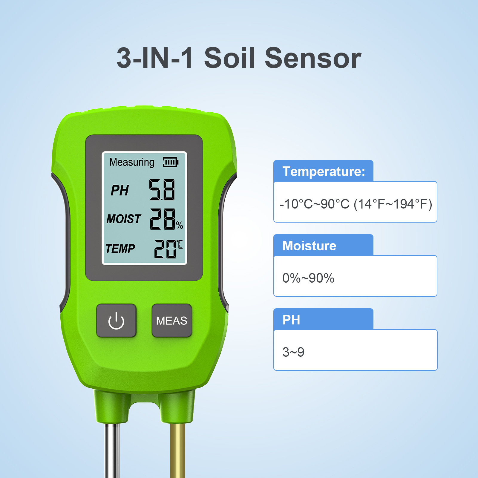 Utility Digital Display 3-in-1 - Soil Ph Meter review and price