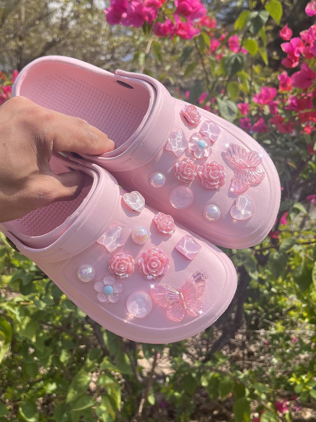 22 pcsbeach shoes Shoe Flower  - Gardening Tools Pink review and price